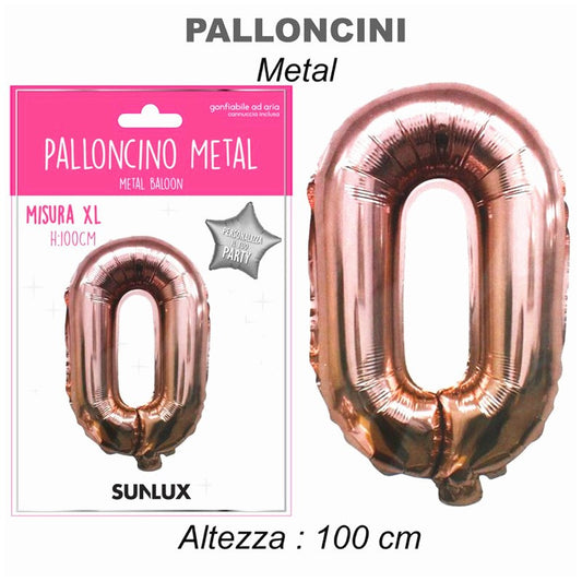 PALLONCINO MYLAR 100CM-ORO METAL. NUM.0