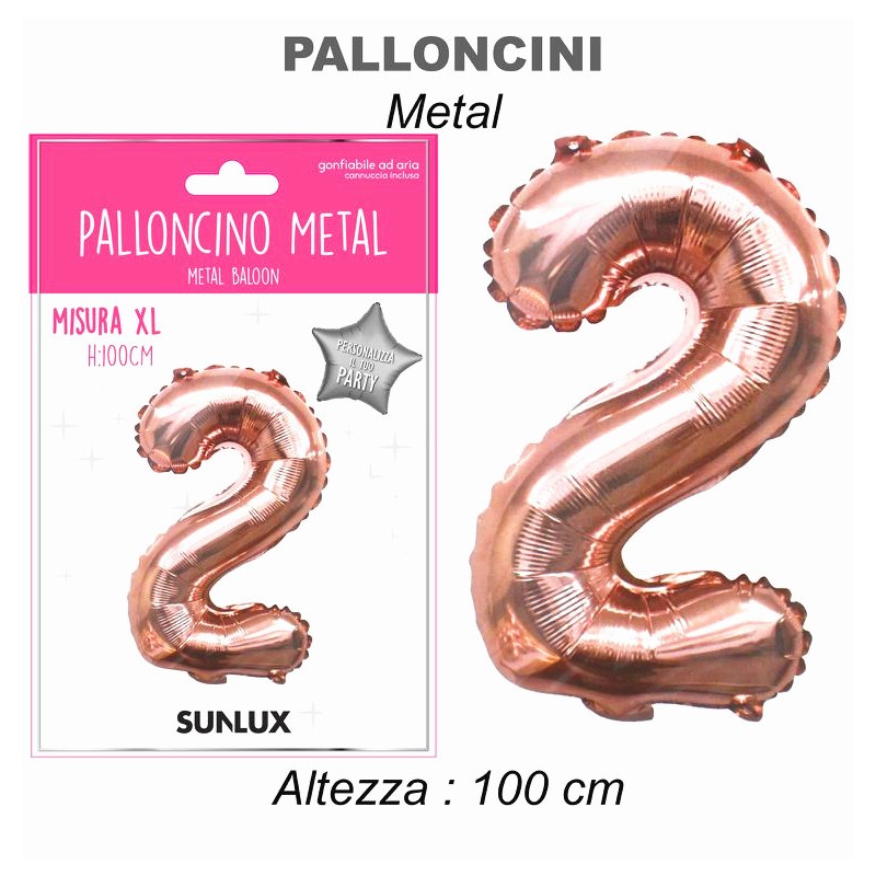 PALLONCINO MYLAR 100CM-ORO METAL. NUM.2