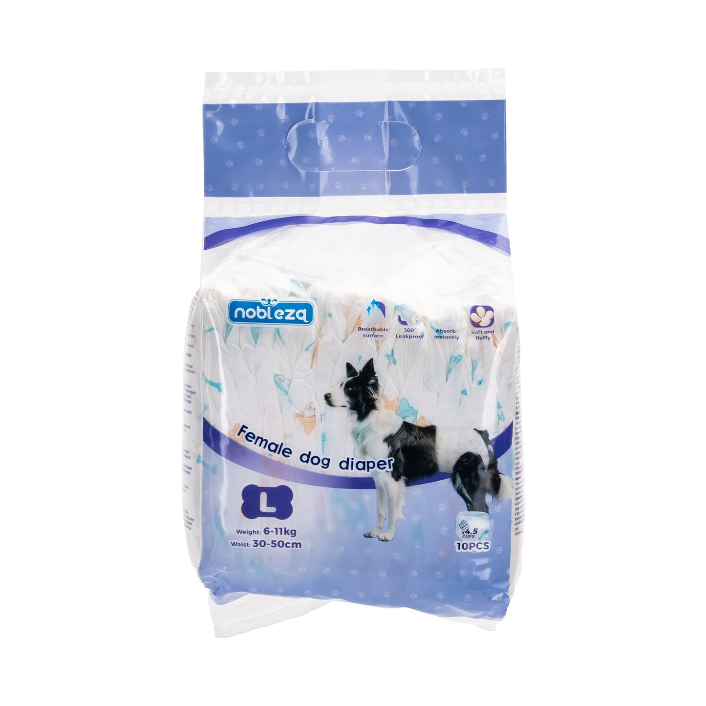 PANNOLINI PER CANI FEMMINE 10PZ(LL49*W33CM10 PZBIANCO)