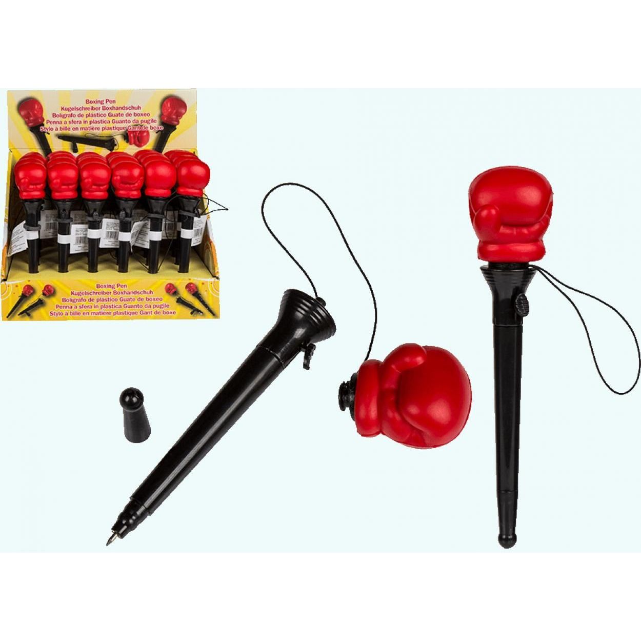 PENNA A SFERA IN PLASTICA GUANTO DA PUGILE CON MECCANISMO D