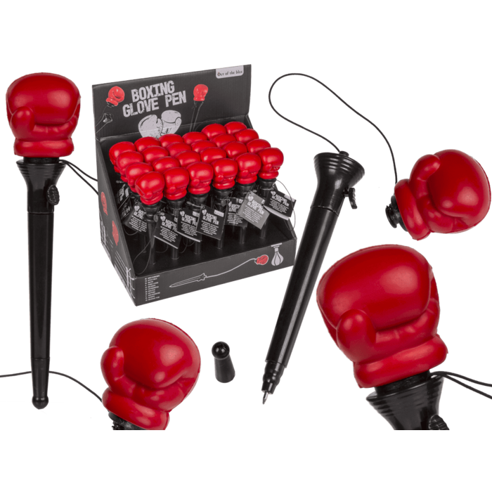 PENNA A SFERA IN PLASTICA GUANTO DA PUGILE CON MECCANISMO D