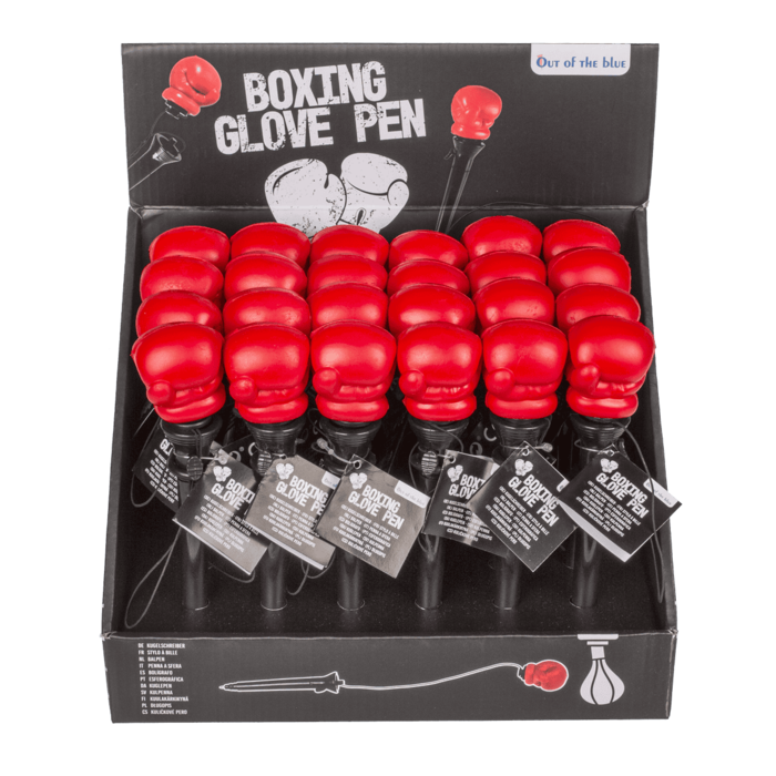 PENNA A SFERA IN PLASTICA GUANTO DA PUGILE CON MECCANISMO D