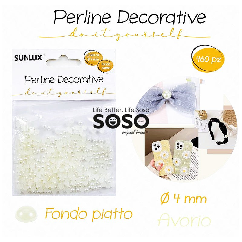 PERLINE DEC. DIY AVORIO D. 4MM 460PCS