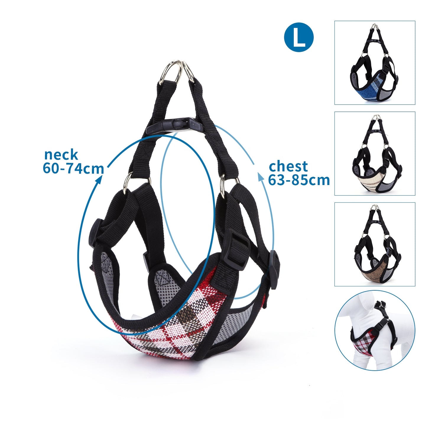 PETTORINA IN TELA(LNECK 60-74*CHEST 63-85CMQUATTRO ASSORTI