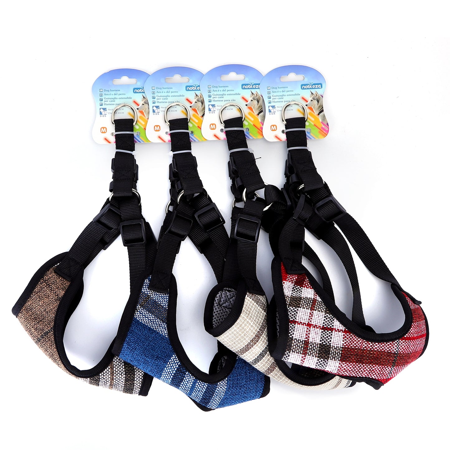 PETTORINA IN TELA(LNECK 60-74*CHEST 63-85CMQUATTRO ASSORTI