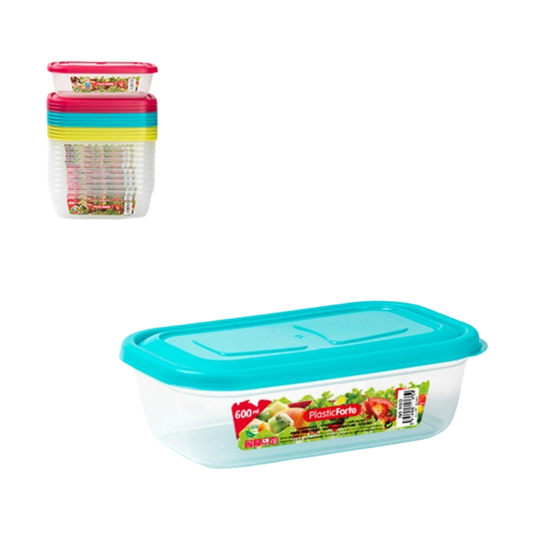 P/FORTE CONTENITORE CLASSIC PL. 600ML COL. ASS.