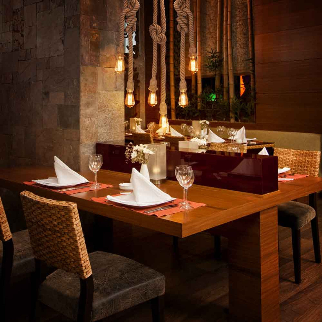 PORTALAMPADA E27 IN CORDA DI CANAPA DOPPIO CON CAVO DI SOSPE