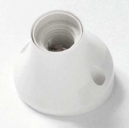 PORTALAMPADA E27 IN PLASTICA BIANCO
