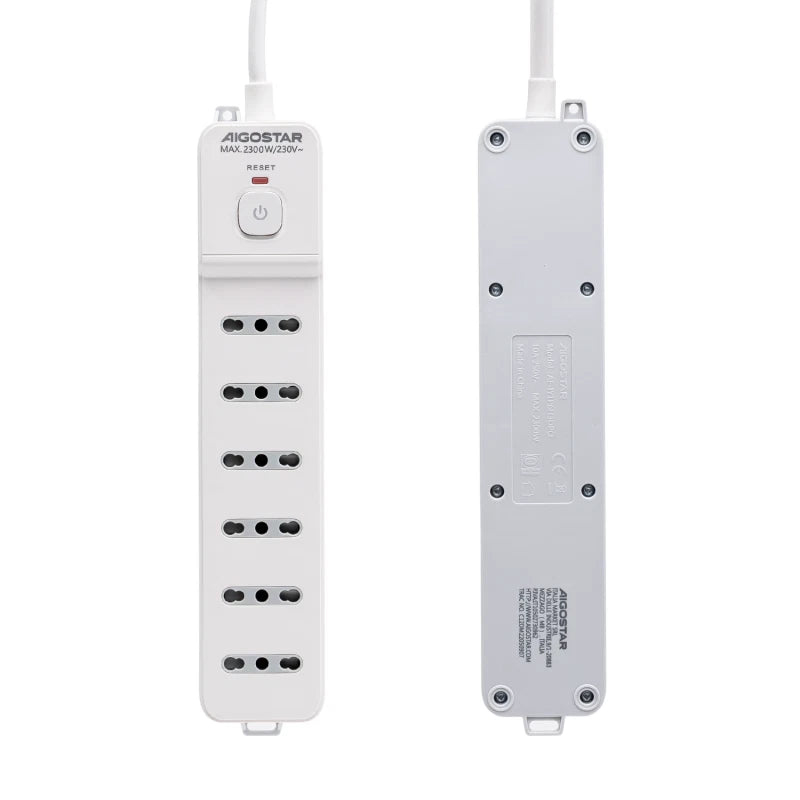 PRESA A 6 POSIZIONI (CON INTERRUTTORE)(5MMAX.2300WH05VV-F