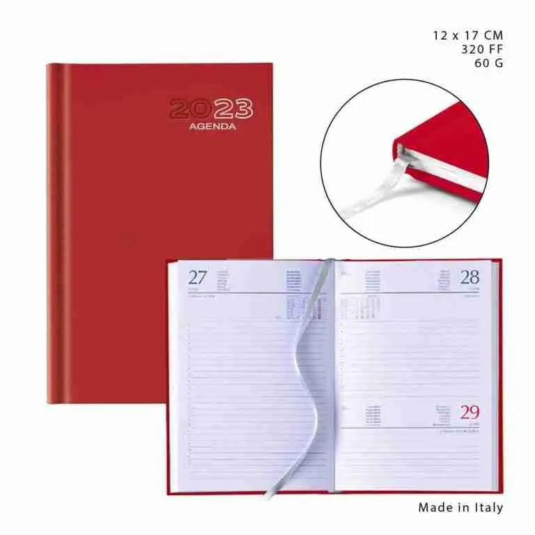 PRYMA AGENDA MINI 320FF 60G 11X17CM ROSSO