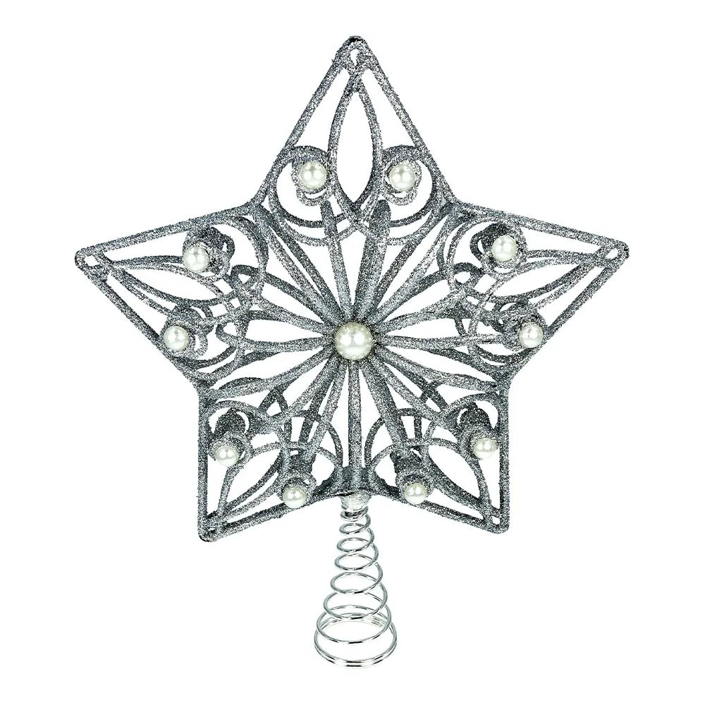 PUNTALE STELLA GLITTERATA CON PERLEART. SPS-196 SILVER(49)