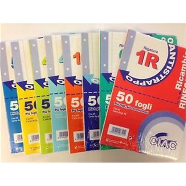 PIGNA RICAMBI PROTOCOLLO 210 X 297MM BIANCO FF 40 RINFORZATO