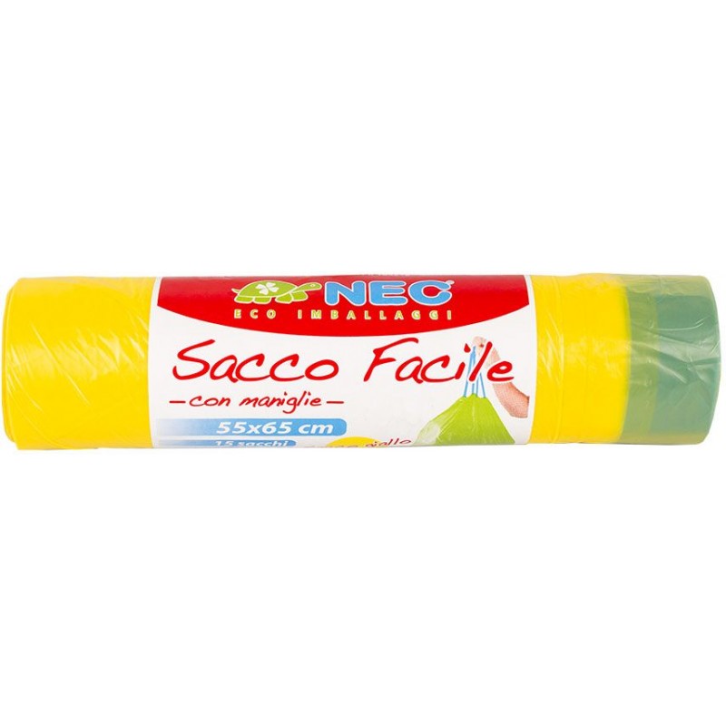 SACCO FACILE HD PROF 55X65 15 PZ GIALLO