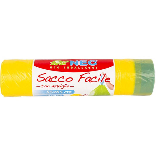 SACCO FACILE HD PROF 55X65 15 PZ GIALLO