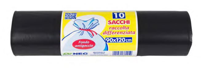 SACCO PLT EXTRA FORTE 90X105  NERO