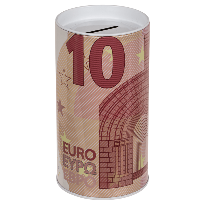 SALVADANAIO IN METALLO BANCONOTA   155 X 8 CM COPERCHIO