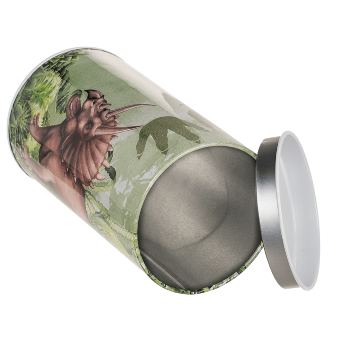 SALVADANAIO IN METALLO DINOSAURO 155 X 8 CM COPERCHIO RI