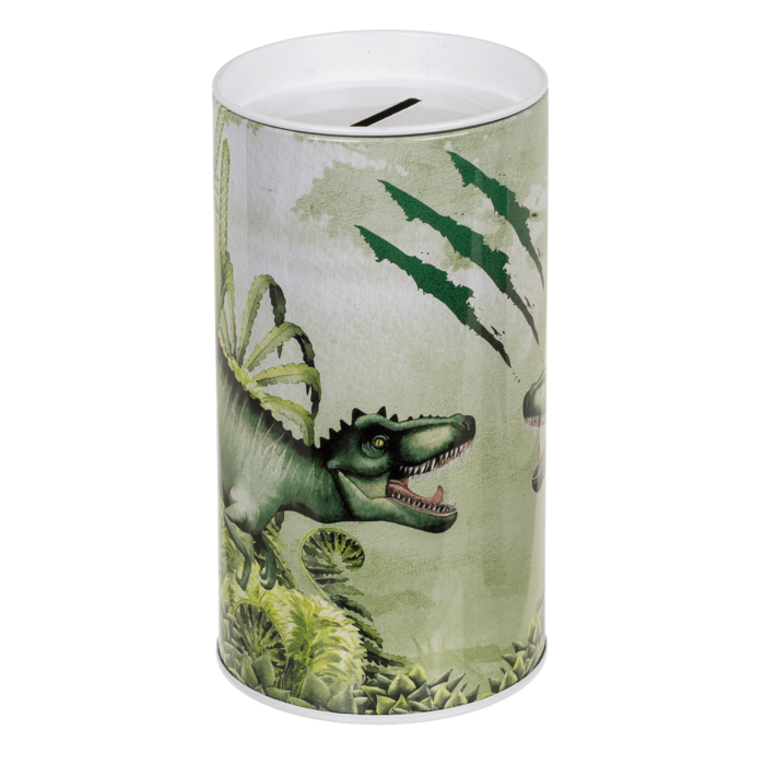 SALVADANAIO IN METALLO DINOSAURO 155 X 8 CM COPERCHIO RI