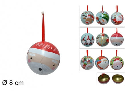 SCATOLA PALLA 8CM IN LATTA ASS TM211202