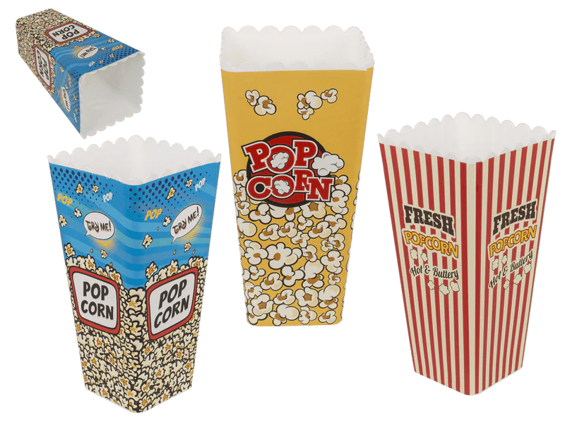 SECCHIELLO QUADRATO PER SNACK 10 X 10 X 24 2 CM ASSORTITO