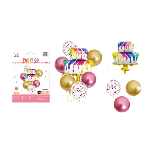 SET PALLONCINO TORTA 7PC