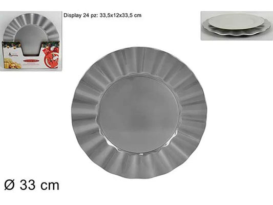SOTTOPIATTO 33CM SMERLATO SILVER 182167L-1 (FS2003-S) (F.0.4