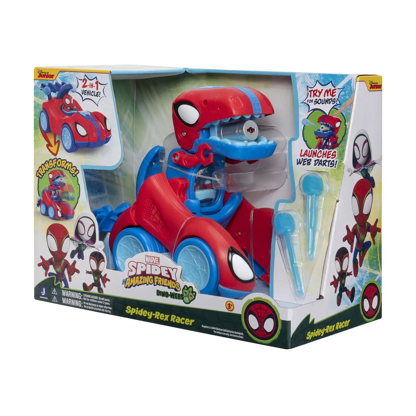 SPIDEY VEICOLO TRANSFORMER T-REX RACER
