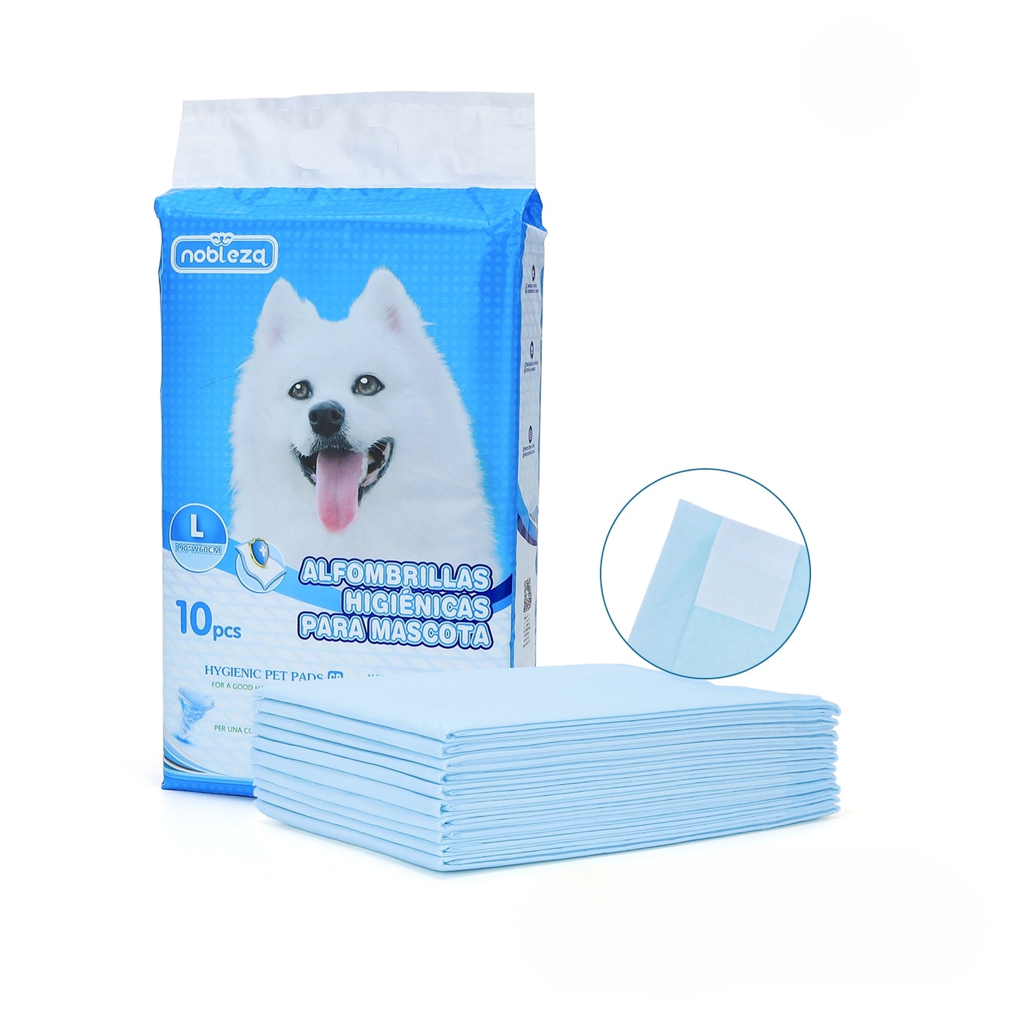 TAPPETINO IGIENICO CON ADESIVO(10PCS)(BIANCO E BLU)