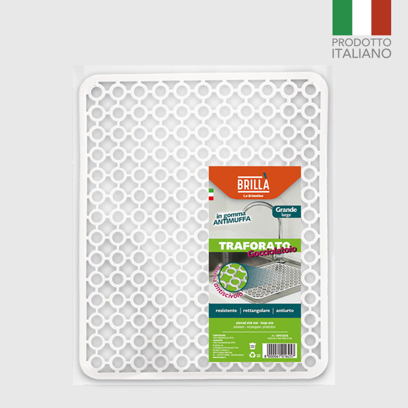 TAPPETO LAVELLO TRAFORATO GRANDE BIANCO 29X365CM