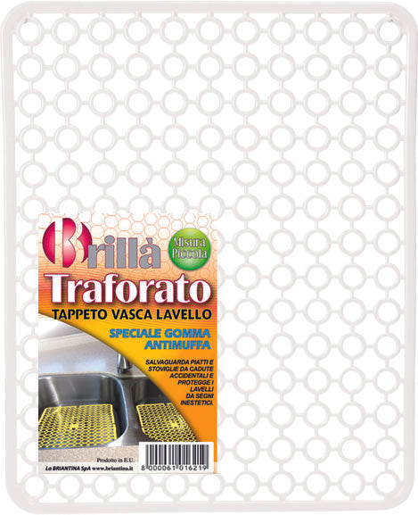 TAPPETO LAVELLO TRAFORATO PICCOLO BIANCO 305X305