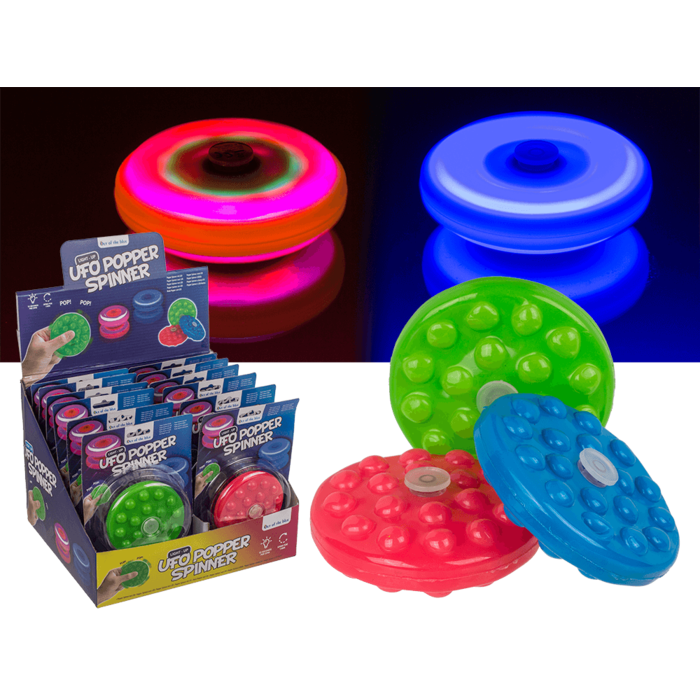 UFO POPPER SPINNER CON LED (BATTERIE INCLUSE) CIRCA 95 C