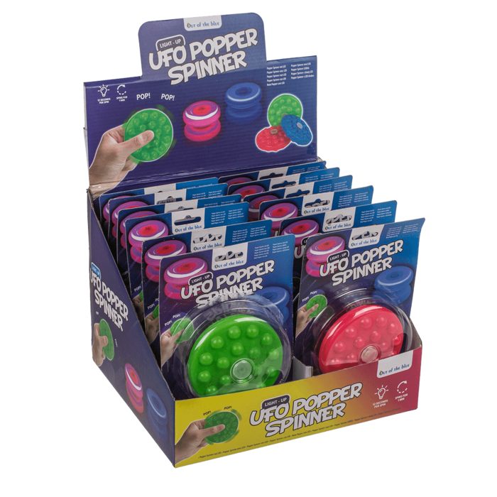 UFO POPPER SPINNER CON LED (BATTERIE INCLUSE) CIRCA 95 C