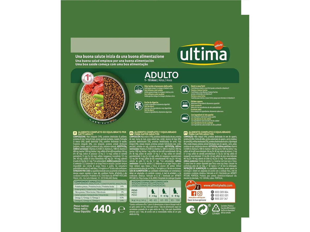 ULTIMA CAT MANZO E RISO GR.440