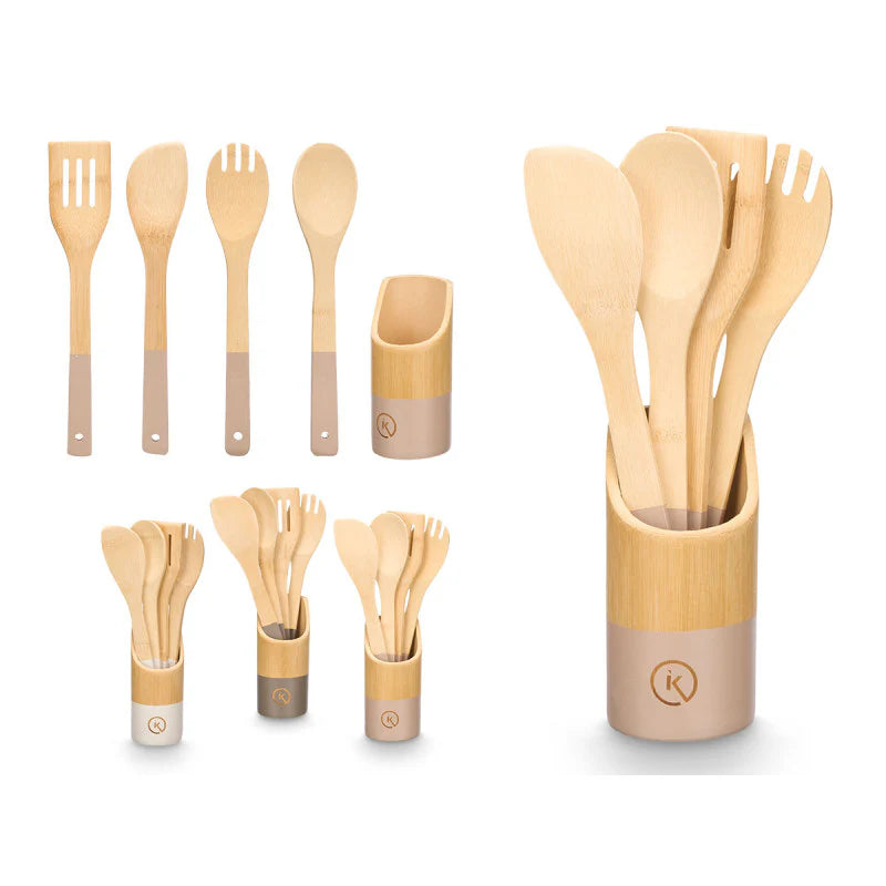 UTENSILI CUCINA SUPP. BAMBU 4PZ