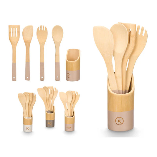 UTENSILI CUCINA SUPP. BAMBU 4PZ