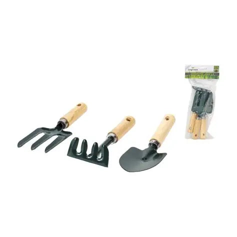 UTENSILI DA GIARDINO IN METALLO/LEGNO S/3