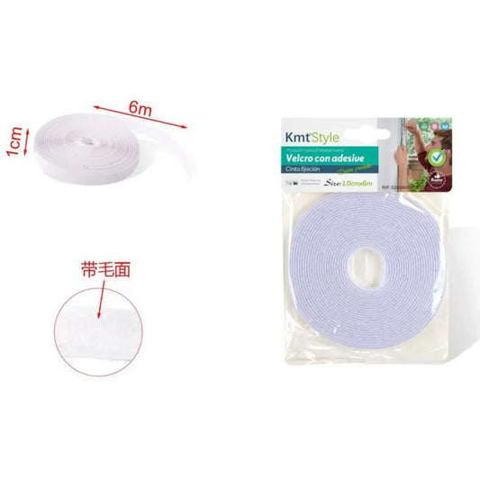 VELCRO CON ADESIVO BIANCO 0.6CM*6M