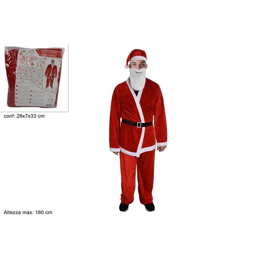 VESTITO BABBO NATALE VELLUTO ADULTO HY20010 (F.18.83) HY2001