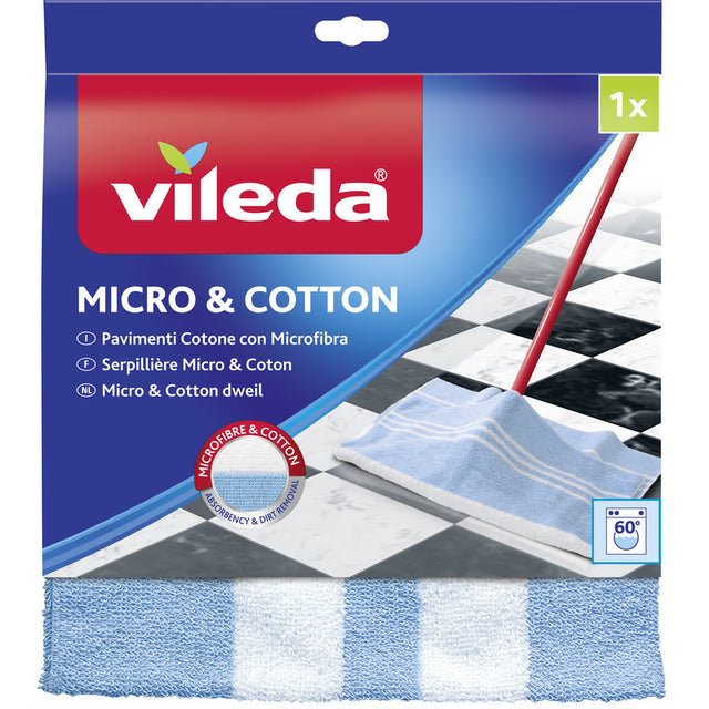 VILEDA PANNO PAVIMENTI COTONE C/MICRIFIBRA 50X50CM