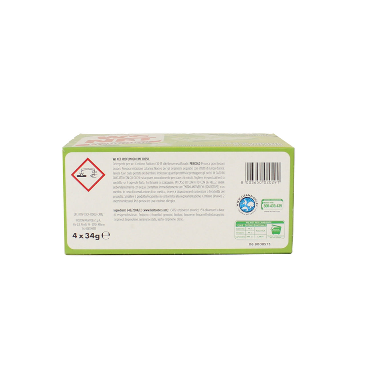 WC NET TAVOLETTA SOLIDA LIME FRESH PZ.4