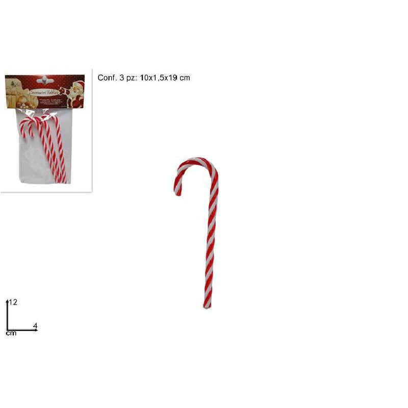 BASTONCINI CANDITI PLASTICA 3PZ 12 CM