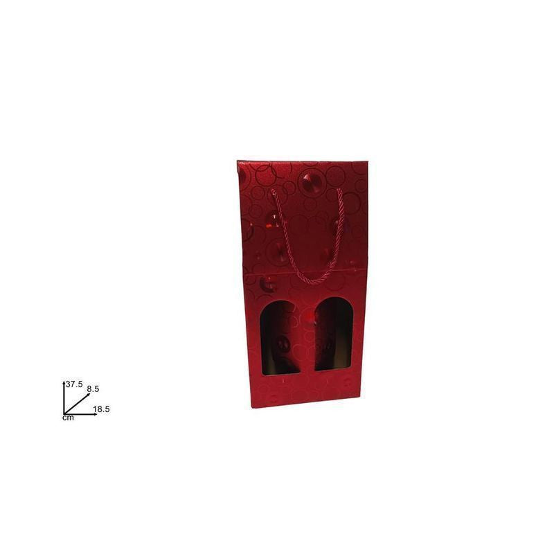 BOX PORTABOTTIGLIE 2 POSTI ROSSO R580-TB/RED
