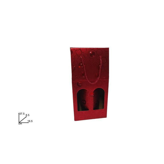 BOX PORTABOTTIGLIE 2 POSTI ROSSO R580-TB/RED