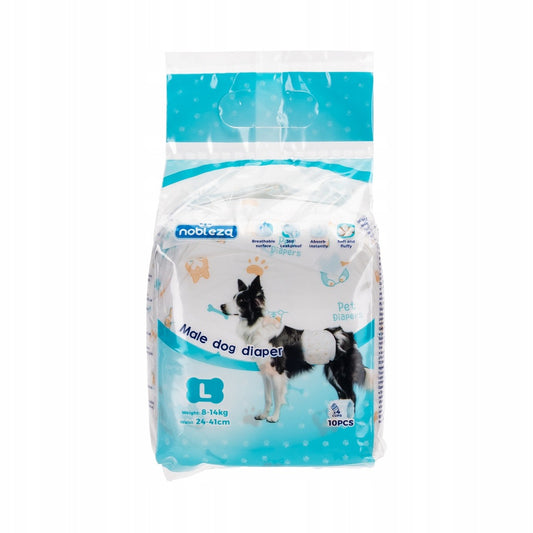 PANNOLINI PER CANI MASCHI 10PZ(LL65*W20CM10 PCSBIANCO)