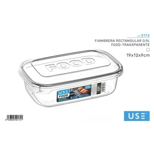 PORTA ALIMENTI RETTANGOLARE 09L SERIE FOOD   TRASPARENTE
