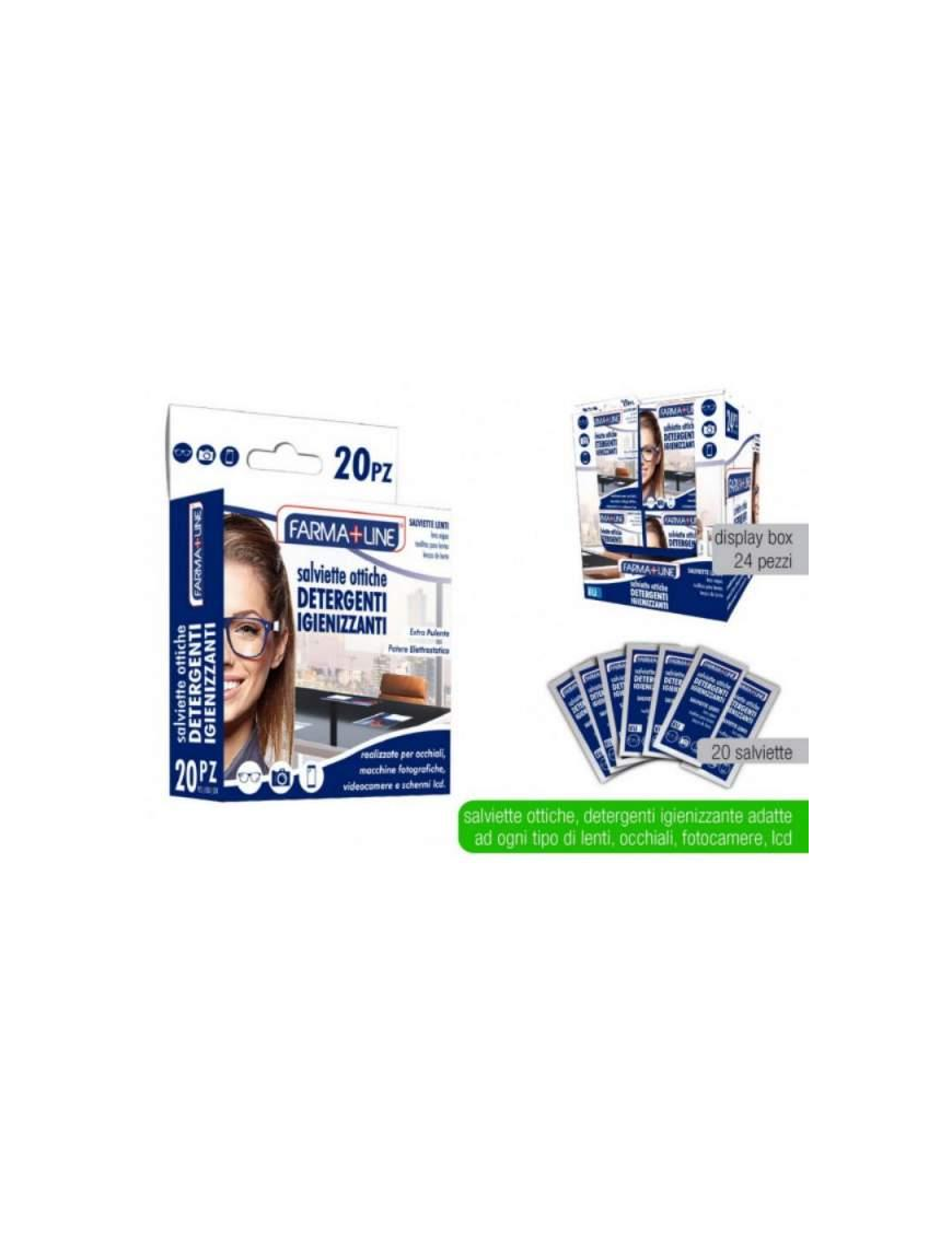 SALVIETTE OCCHIALI 20PZ