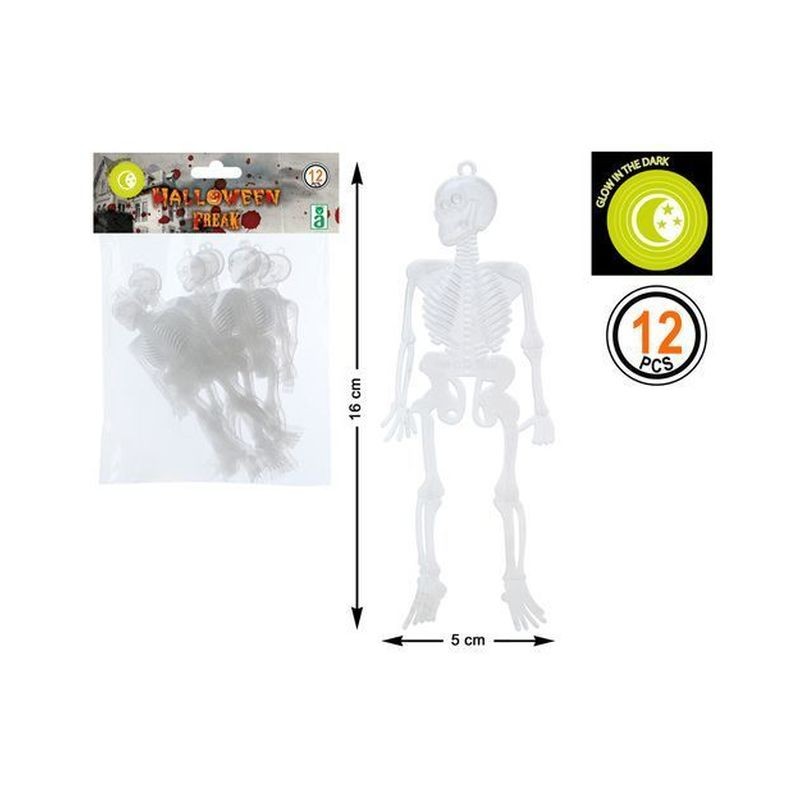 B/SLC. SCHELETRO 25X15 GLOW IN THE DARK 12 U